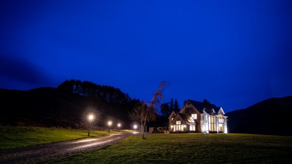 LA 170 Dalmunzie House Night shot with drive ights 1620 x 1080